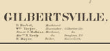 1871 Map of Gilbertsville Montgomery County Pennsylvania