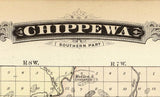 1878 Map of Chippewa County Wisconsin