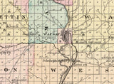 1878 Map of Marathon County Wisconsin