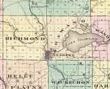 1878 Map of Shawano County Wisconsin