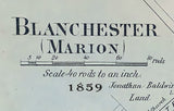 1859 Map of Blanchester Clinton County Ohio