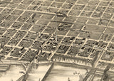 1890 Panoramic Map of Ashland Lake Superior Wisconsin