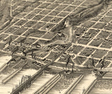 1890 Panoramic Map of Ashland Lake Superior Wisconsin
