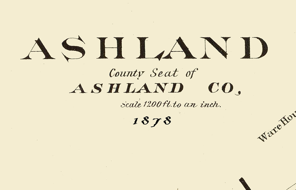 1878 Map of Ashland Wisconsin