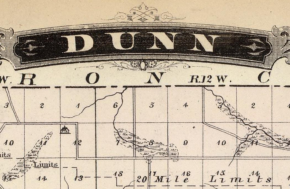 1878 Map of Dunn County Wisconsin