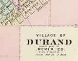1878 Map of Pepin County Wisconsin Durand