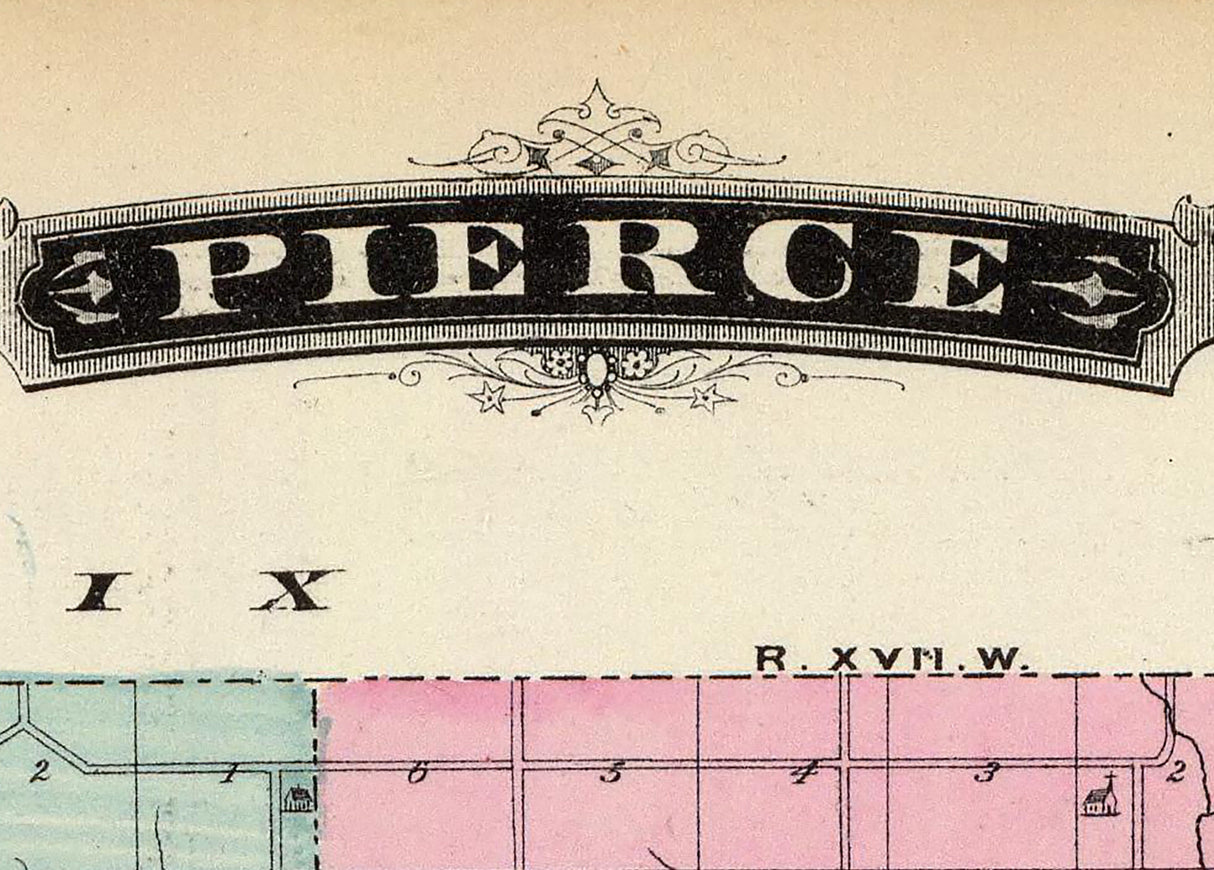 1878 Map of Pierce County Wisconsin