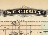1878 Map of St Croix County Wisconsin