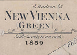 1859 Map of New Vienna Clinton County Ohio