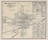 1859 Map of Wilmington Clinton County Ohio