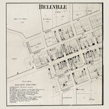 1866 Map of Bellville Hendricks County Indiana