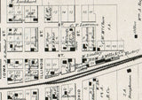 1866 Map of Clayton Hendricks County Indiana
