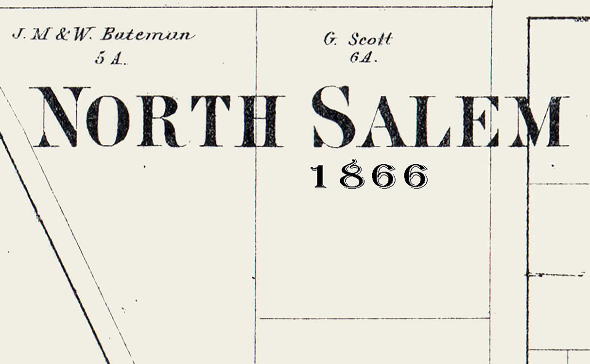 1866 Map of North Salem Hendricks County Indiana