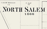 1866 Map of North Salem Hendricks County Indiana
