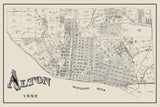 1892 Map of Alton Madison County Illinois