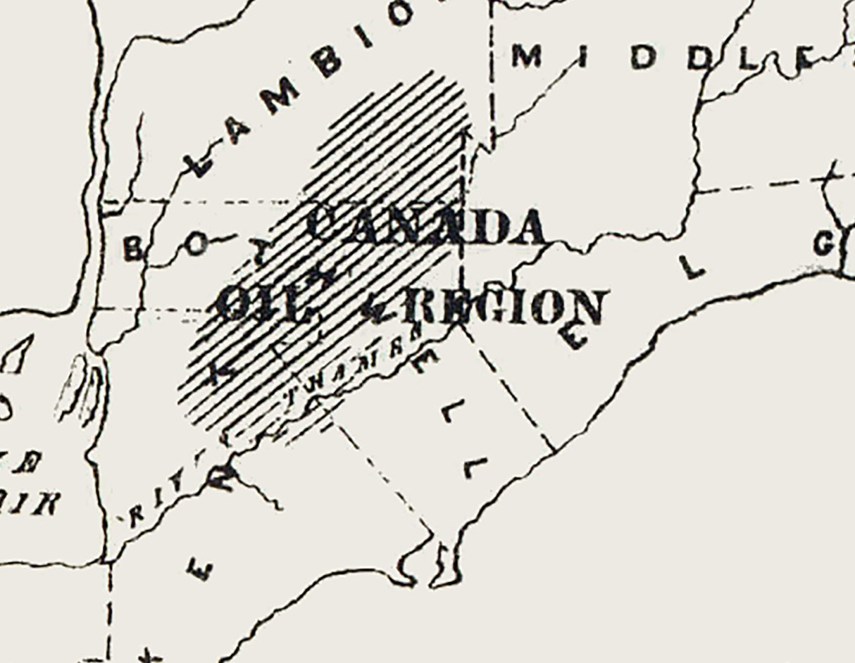 1874 Map of Appalachian Oil Regions