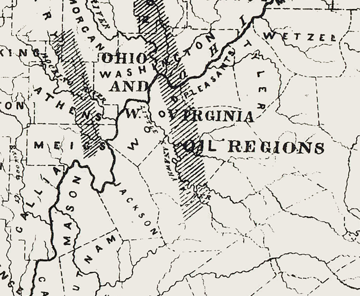 1874 Map of Appalachian Oil Regions