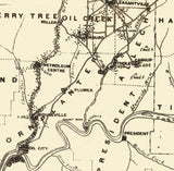 1874 Map of Venango and Warren County Oil District