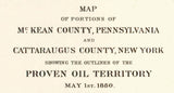 1880 Map of the McKean County Pennsylvania Oil District