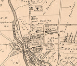 1875 Town Map of Darby Delaware County Pennsylvania