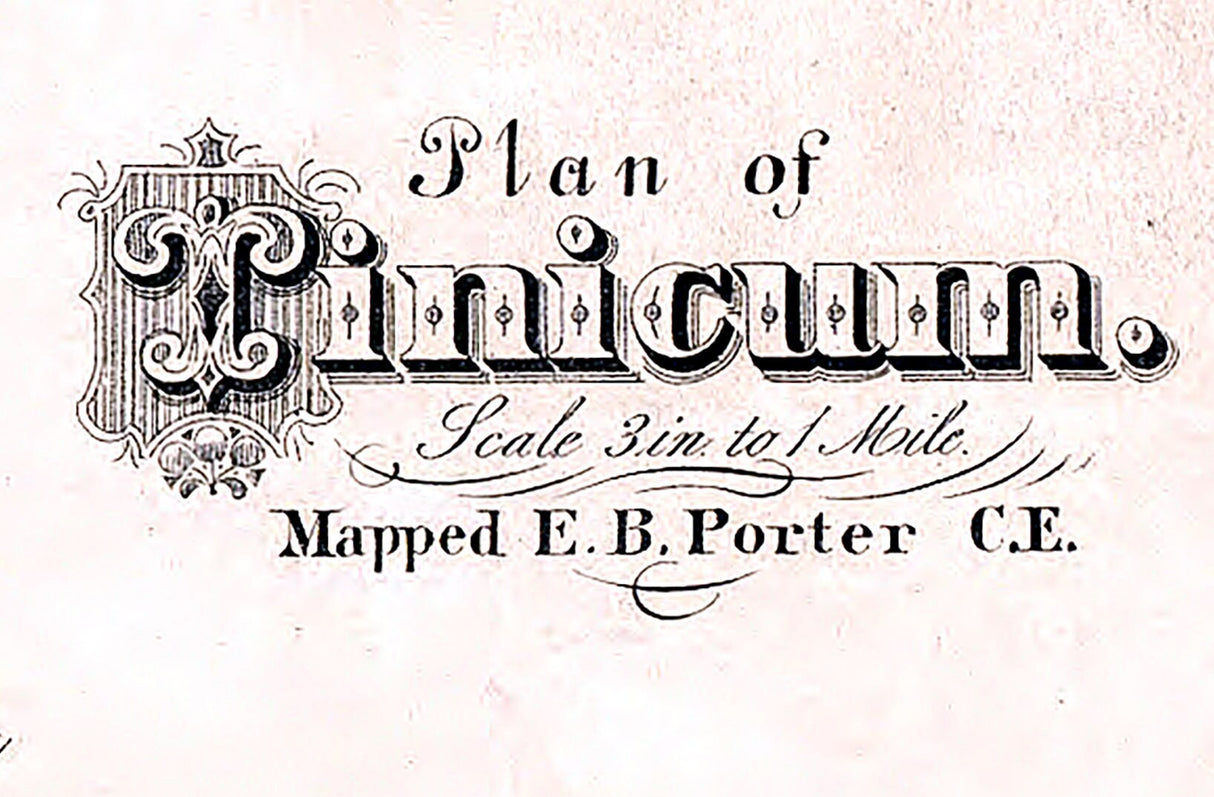 1875 Town Map of Tinicum Delaware County Pennsylvania