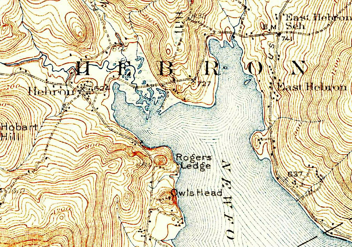 1930 Map of Newfound Lake New Hampshire