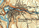 1931 Map of Webster Lake Franklin Falls New Hampshire