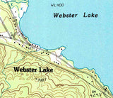 2001 Map of Webster Lake New Hampshire