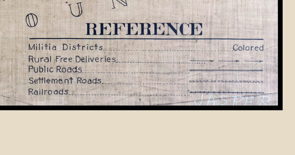 1909 Map of Jasper County Georgia