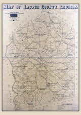 1909 Map of Jasper County Georgia