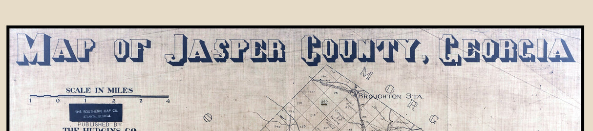 1909 Map of Jasper County Georgia