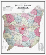 1910 Map of Franklin County Georgia