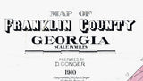 1910 Map of Franklin County Georgia