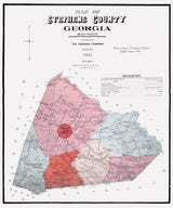 1911 Map of Stephens County Georgia