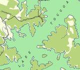 1935 Map of Blue Ridge Lake Georgia Lake Toccoa