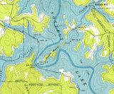 1960 Map of Nottely Lake Georgia