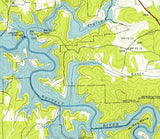 1960 Map of Nottely Lake Georgia
