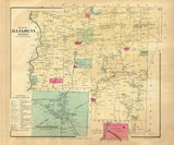 1865 Map of Allegheny Township Venango County Pennsylvania Oil Region