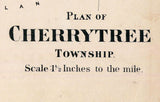 1865 Map of Cherrytree Township Venango County Pennsylvania Oil Region