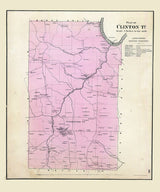 1865 Map of Clinton Township Venango County Pennsylvania Oil Region