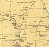 1865 Map of Irwin Township Venango County Pennsylvania Oil Region