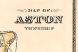 1875 Map of Aston Township Delaware County Pennsylvania