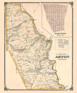 1875 Map of Aston Township Delaware County Pennsylvania