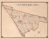 1875 Map of Bethel Township Delaware County Pennsylvania