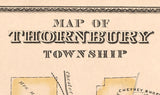 1875 Map of Thornbury Township Delaware County Pennsylvania
