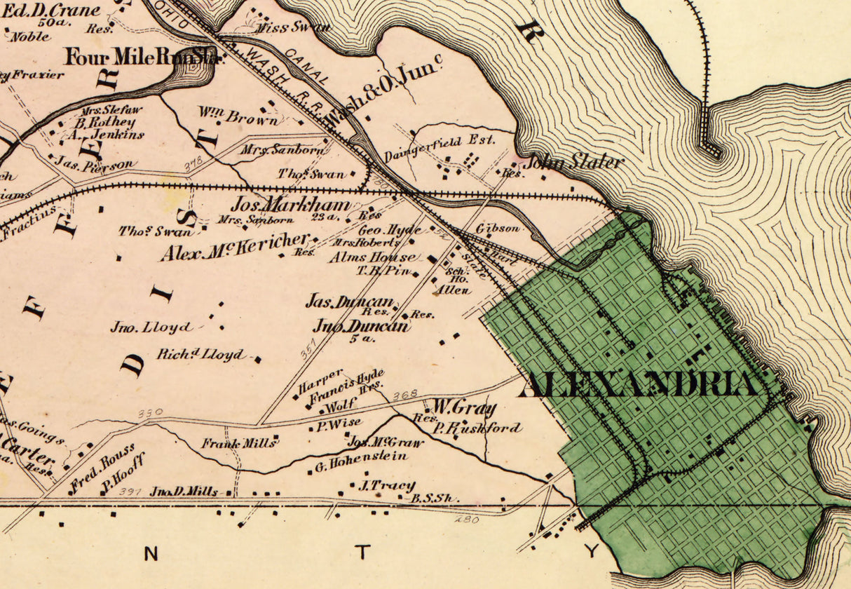 1879 Map of Alexandria County Virginia