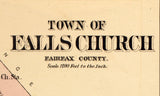 1879 Map of Falls Church Fairfax County Virginia