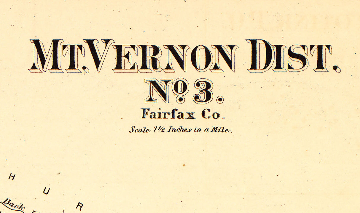 1879 Map of Mt Vernon District Fairfax County Virginia