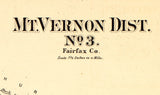 1879 Map of Mt Vernon District Fairfax County Virginia