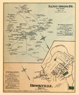 1879 Map of Sandy Spring and Brookville Montgomery County Virginia